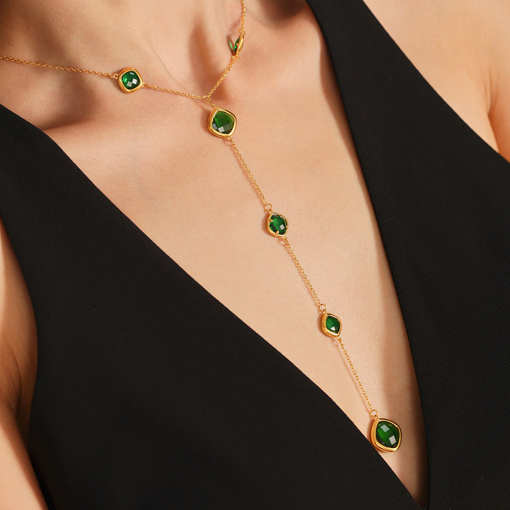 Aurora Charm Sea Glass Necklace |Boho Beach Jewelry for Women