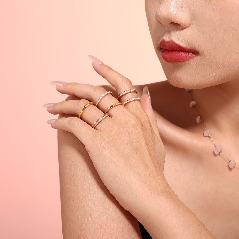 Stacked Diamond Studded Rings