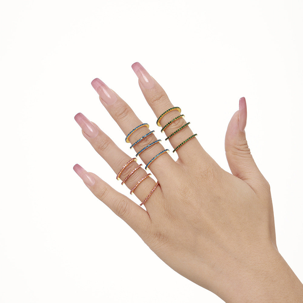 18K Gold Plated Couple Ring with Zircon – His & Hers Matching
