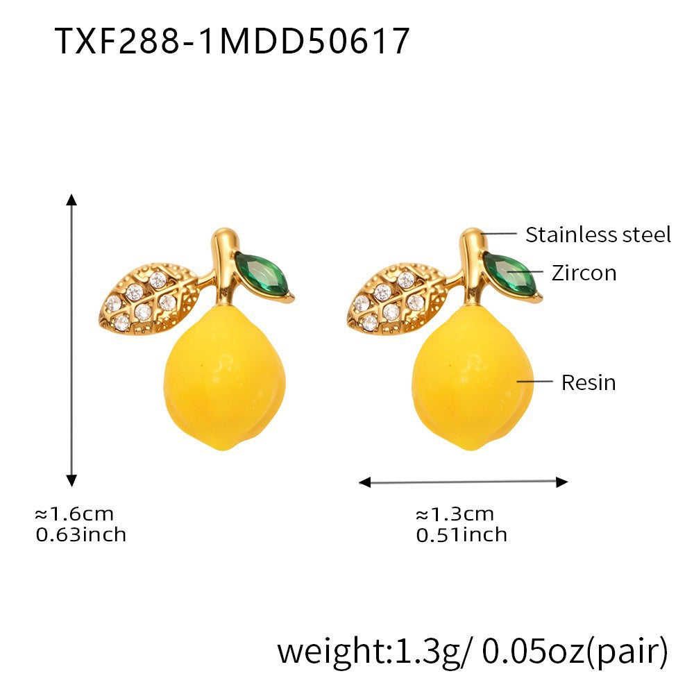 Daisy Resin Lemon Earrings