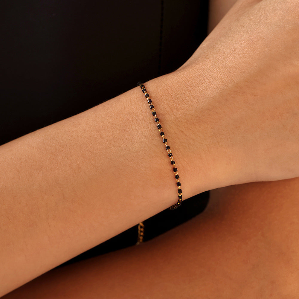Versatile Rice Bead Glass Necklace & Bracelet Set