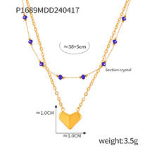 Crystal stone bead necklace