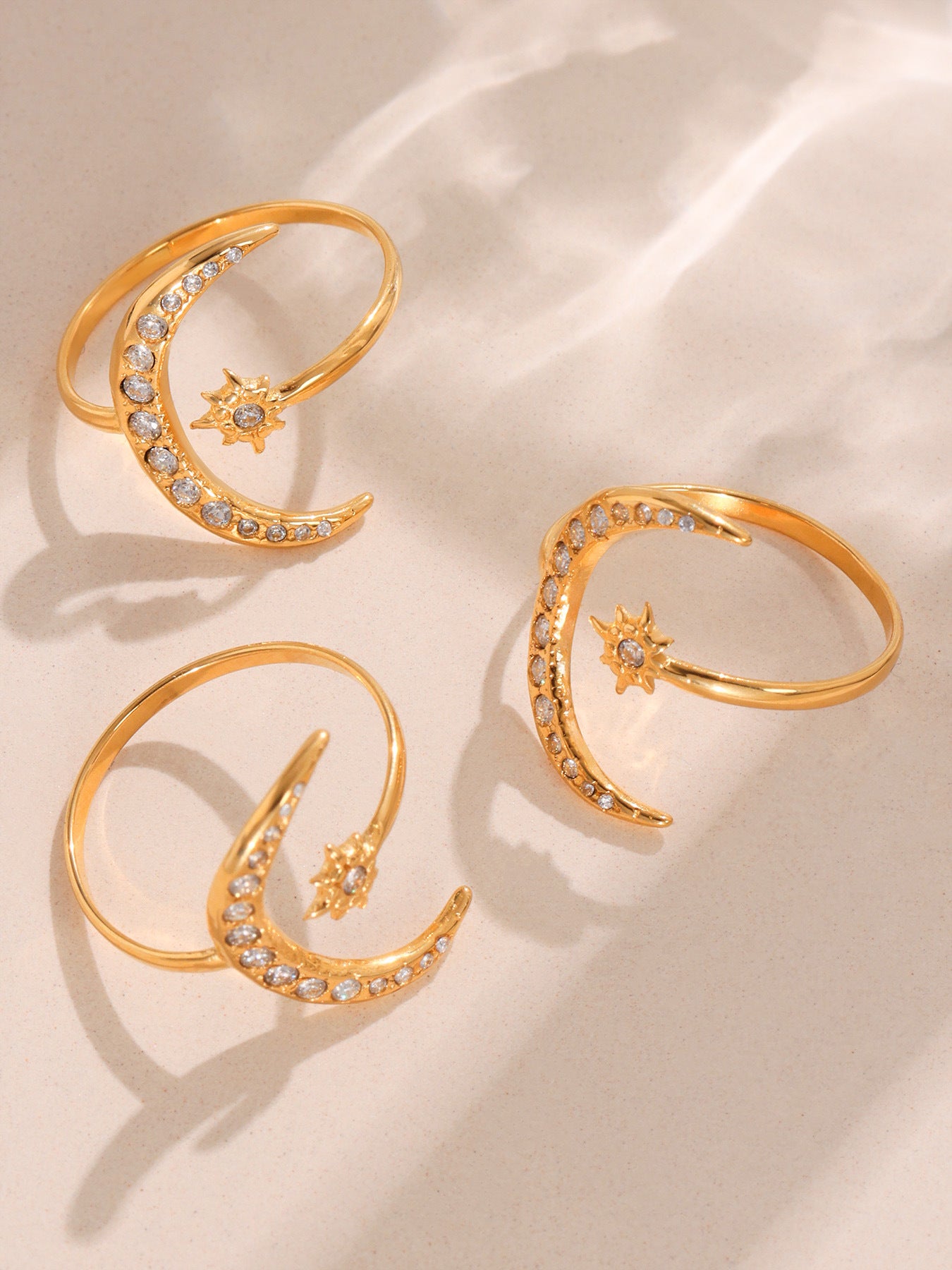Star Moon 5A Zircon Ring