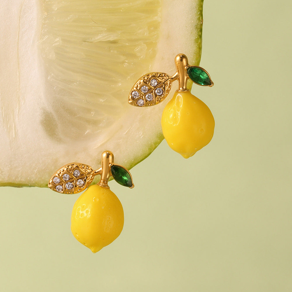Daisy Resin Lemon Earrings