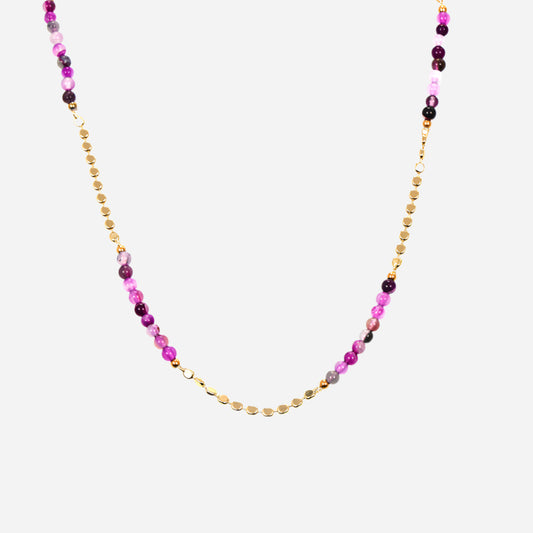 Bohemian Agate & Shell Strand Necklace – Copper Accents