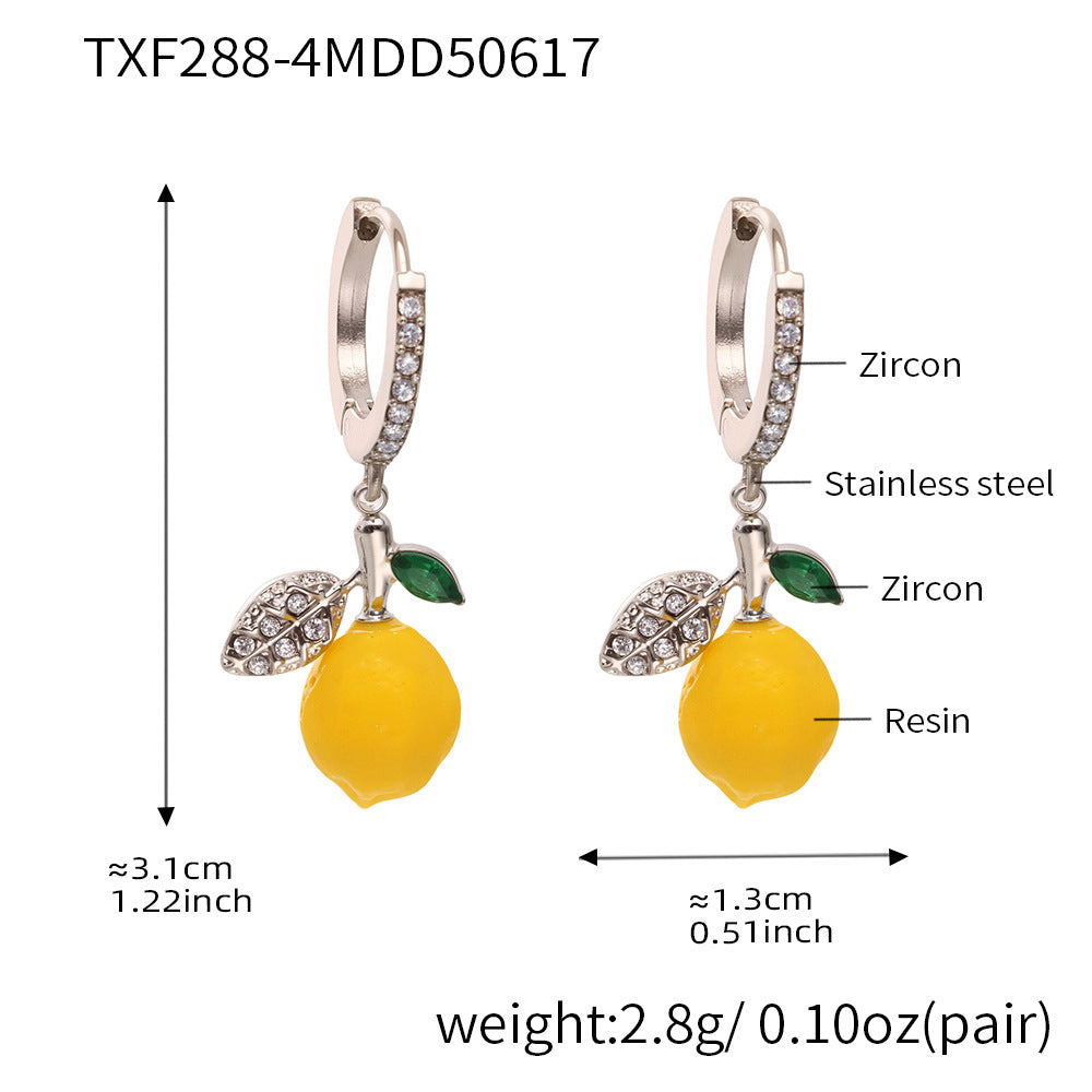 Daisy Resin Lemon Earrings