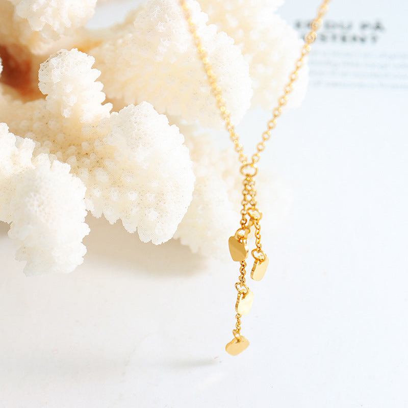 Stylish Heart Tassel Pendant Necklace