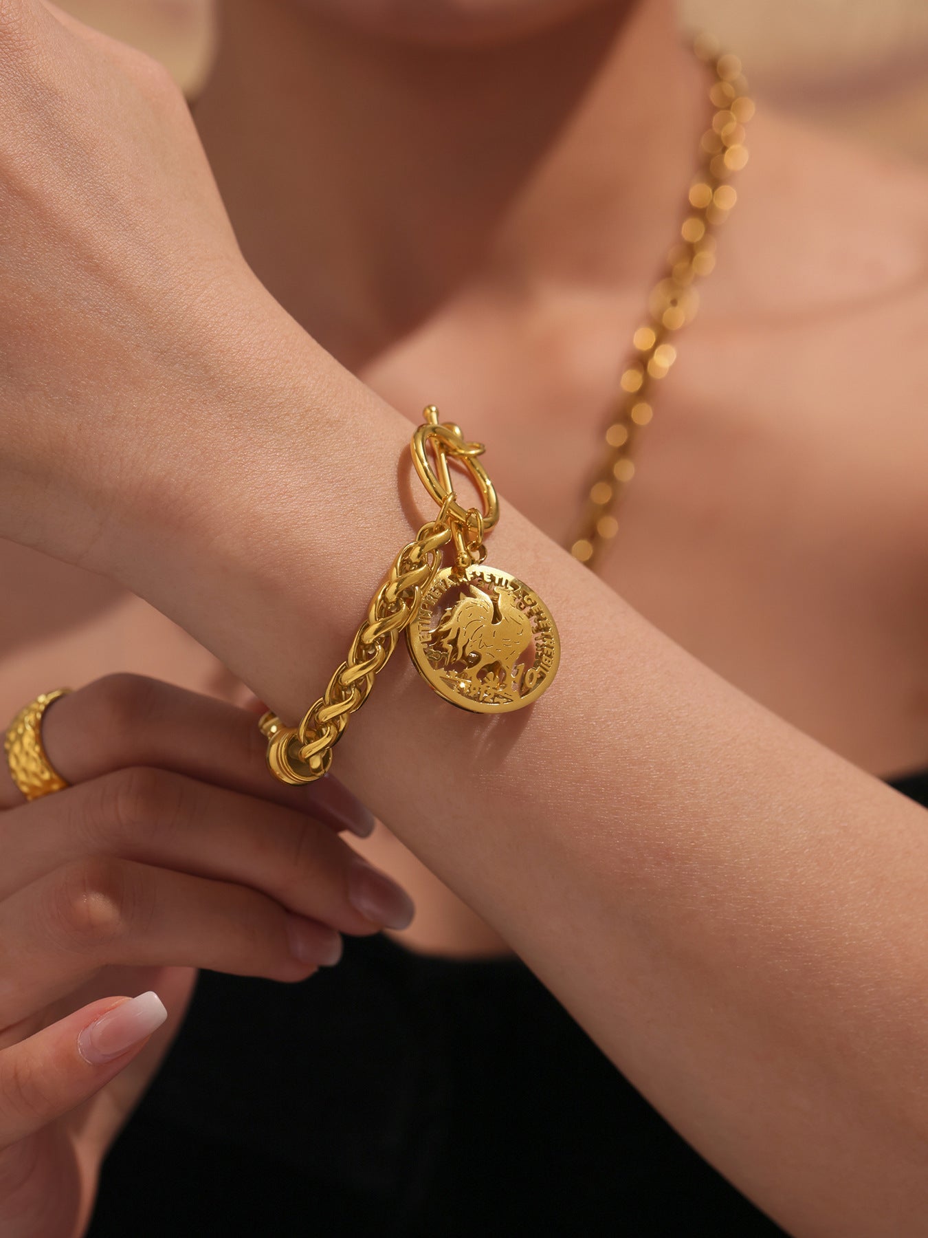 Hype Street 18K Gold Titanium Steel Bracelet