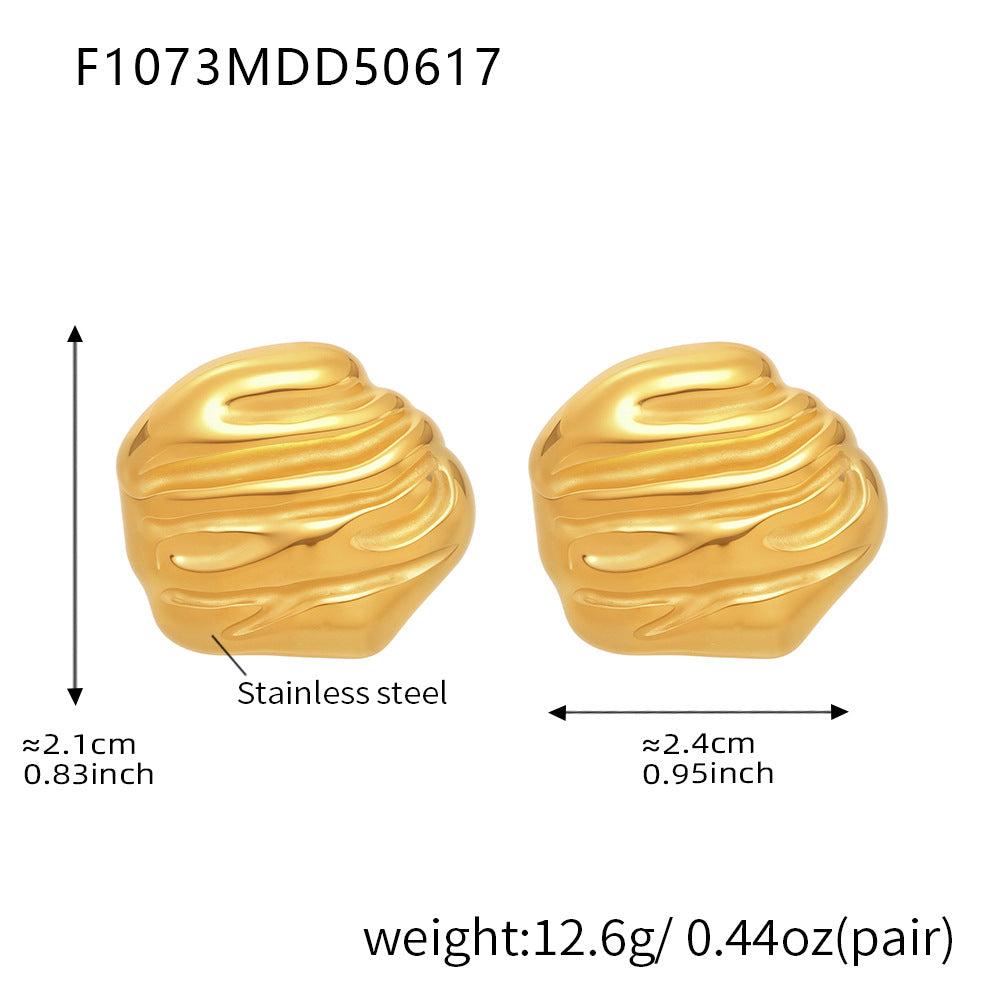 Pendientes de encaje martillado con arrugas irregulares
