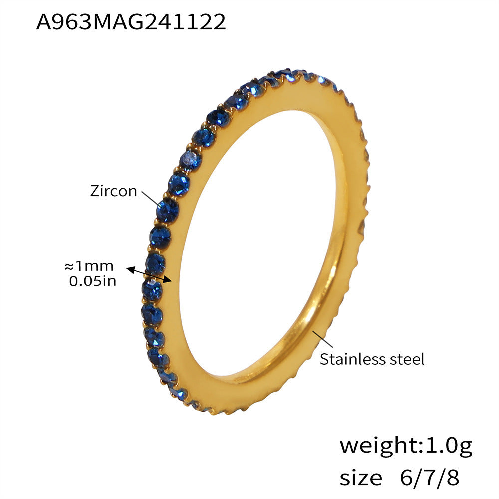 18K Gold Plated Couple Ring with Zircon – His & Hers Matching