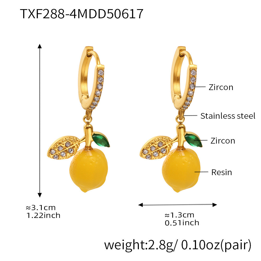 Daisy Resin Lemon Earrings