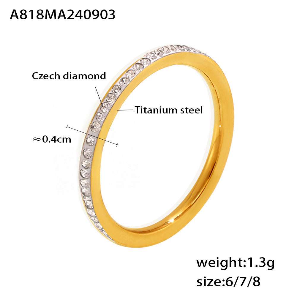 Stacked Diamond Studded Rings