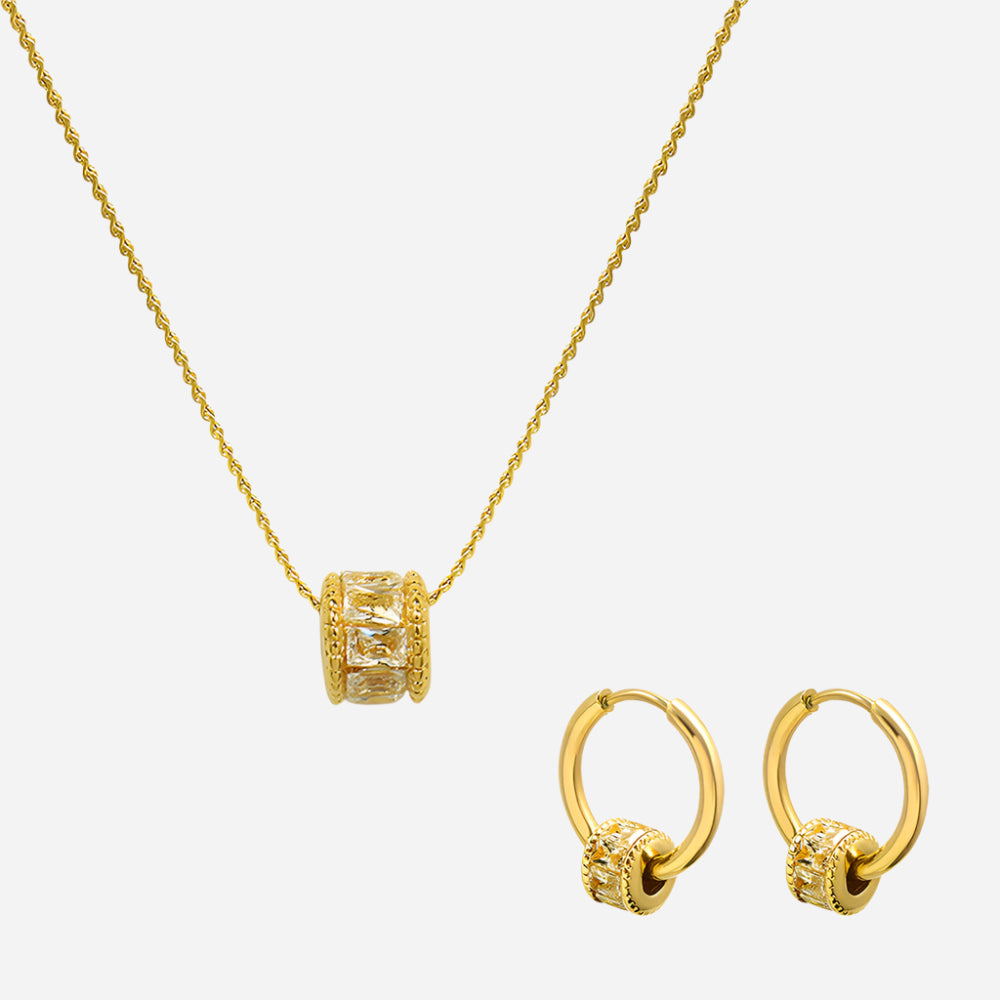 Geometric Diamond Jewelry Set