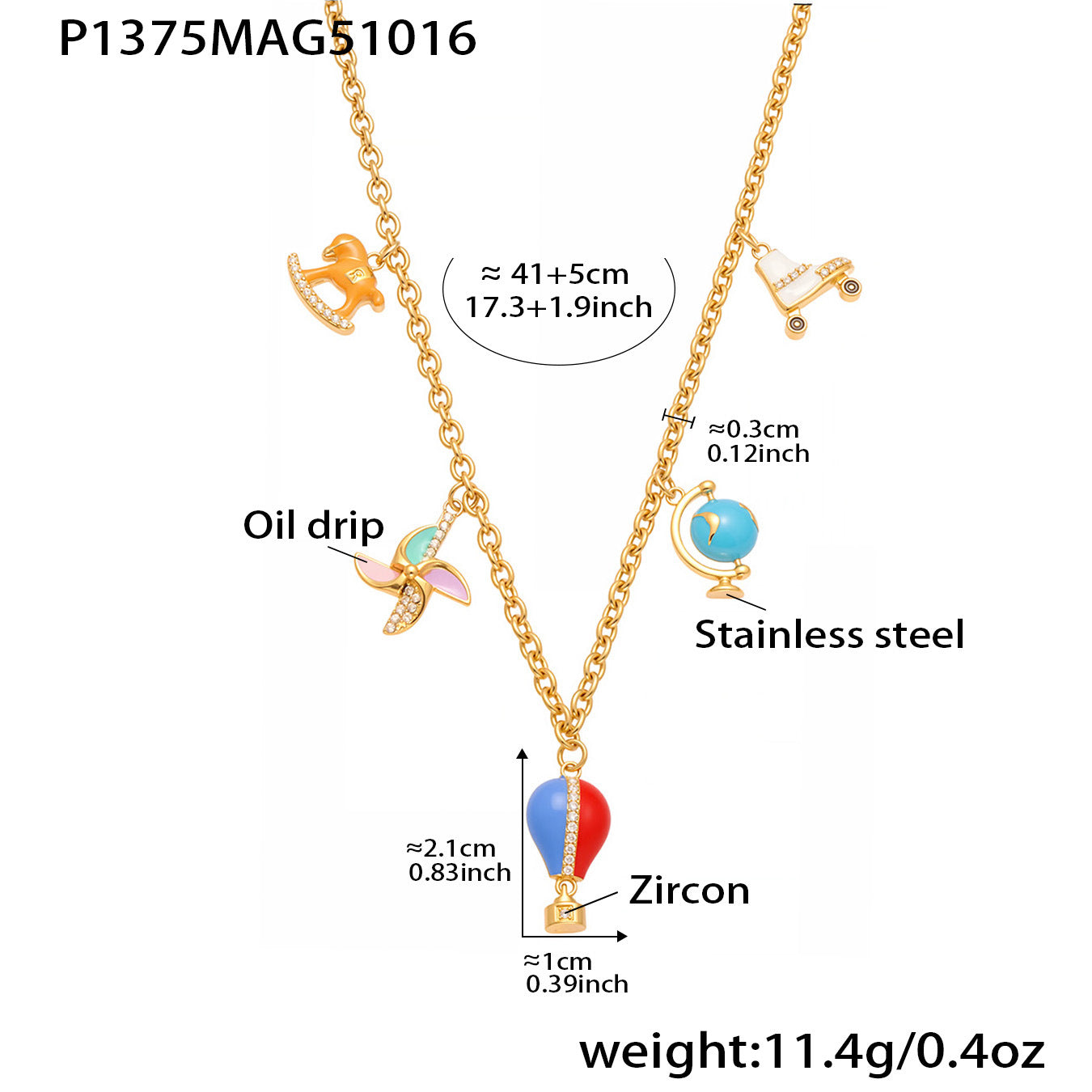 Dopamine Hot Balloon Necklace DIY Your Own Color Feast