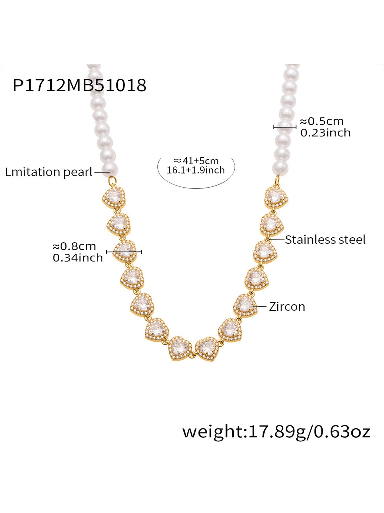 Crown of Hearts Necklace