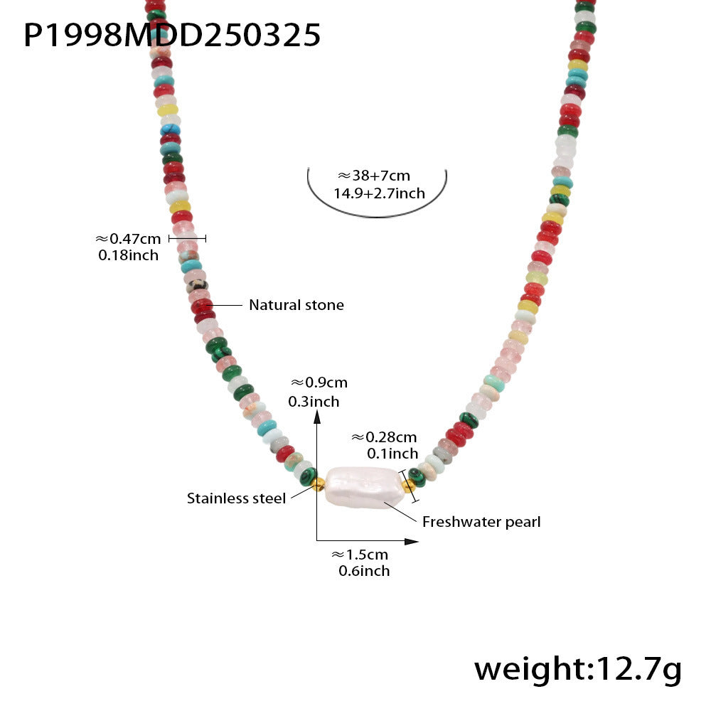 Specifications and Measurements of P1998 Baroque Pearl Necklace – 40+5cm