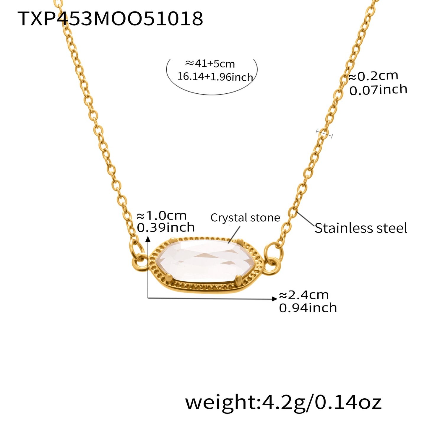 For The Unique Her Natural Crystal ClawSet Necklace