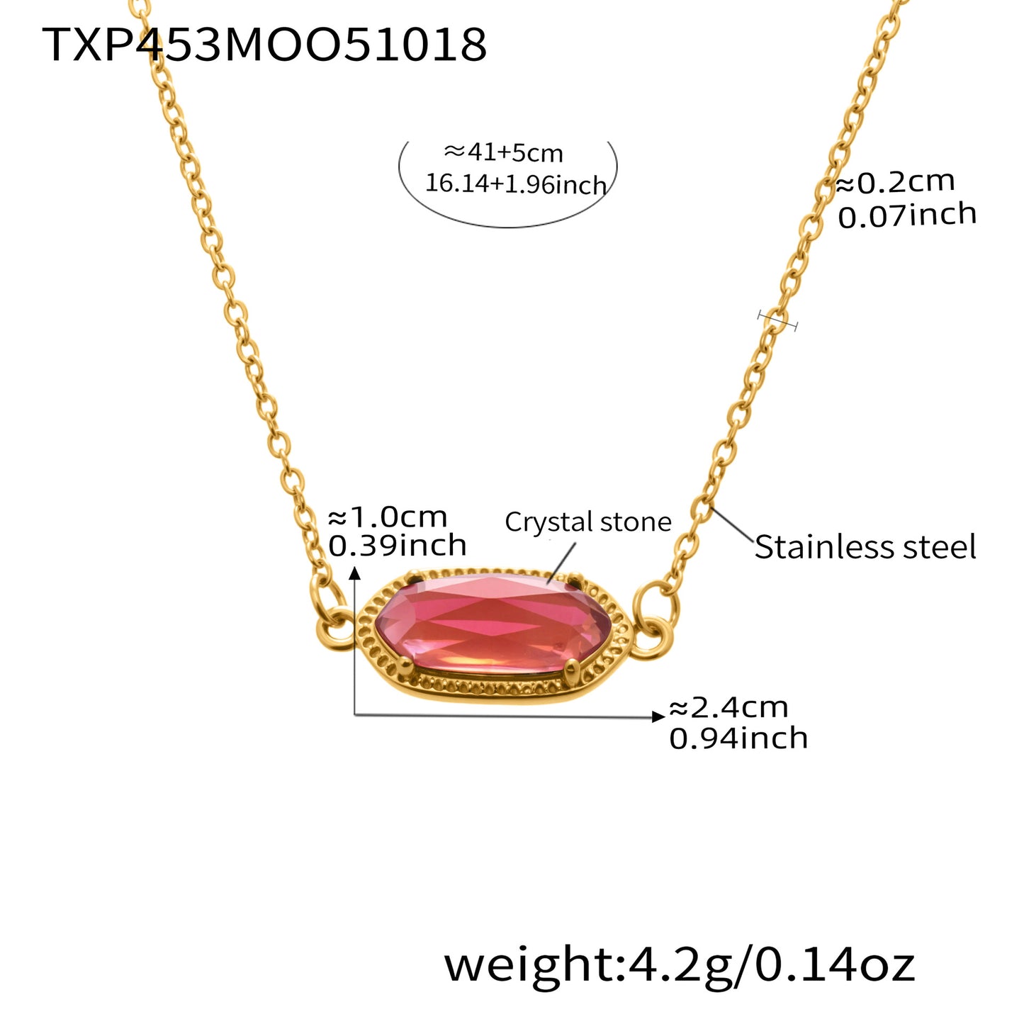 For The Unique Her Natural Crystal ClawSet Necklace