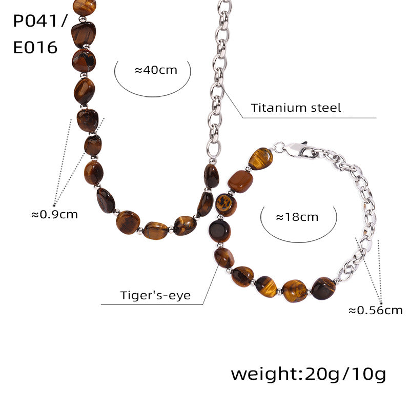 Natural Tiger Eye Stone Handmade Beaded Bracelet