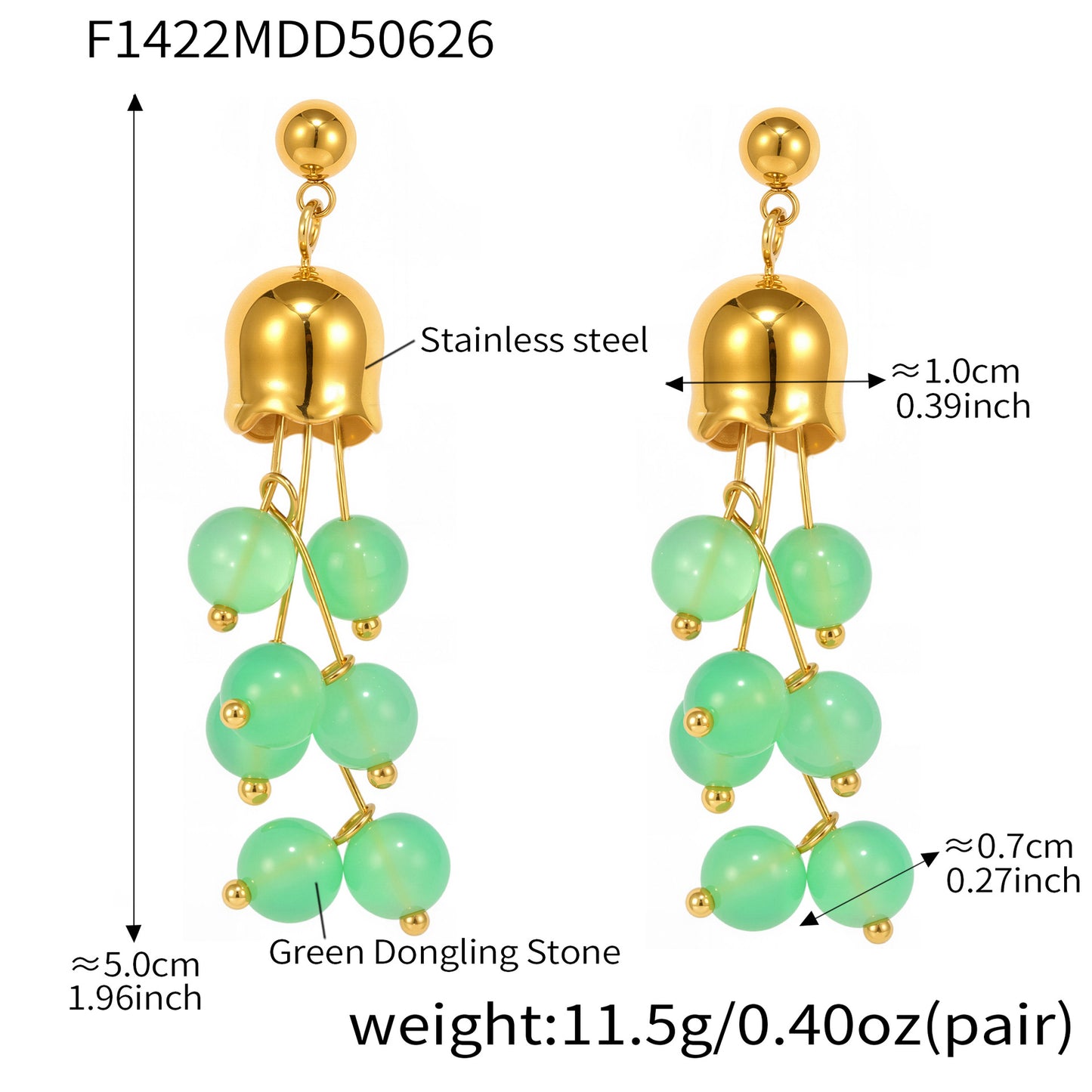 Tassel Earrings Long Style Fairy Stainless Steel Earrings