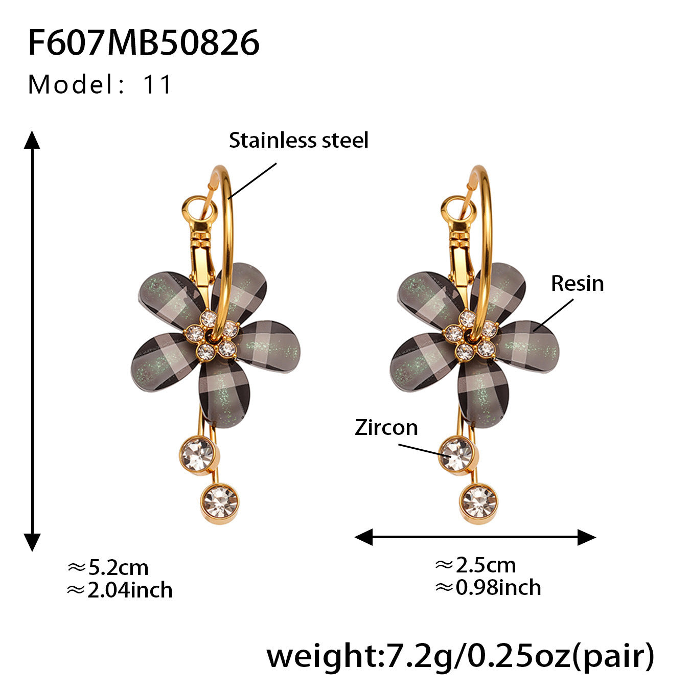 Elegant Camellia with Diamond Tassel Earrings
