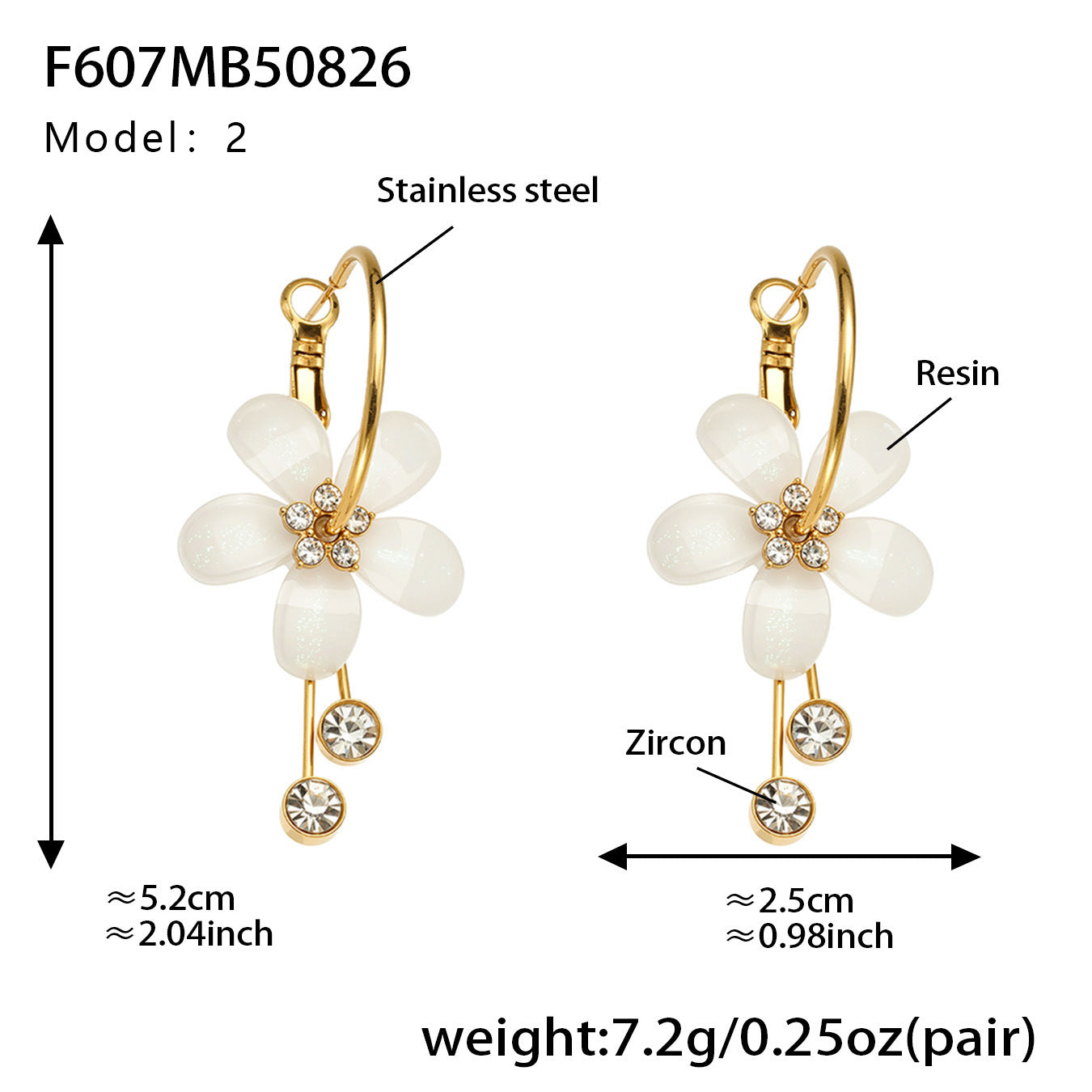 Elegant Camellia with Diamond Tassel Earrings