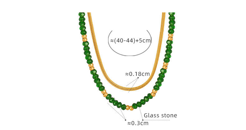 Personalized Double Layer Necklace Stainless Steel