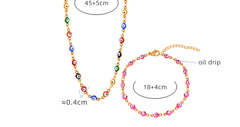 Devil's Eye Personalized Stainless Steel Necklace