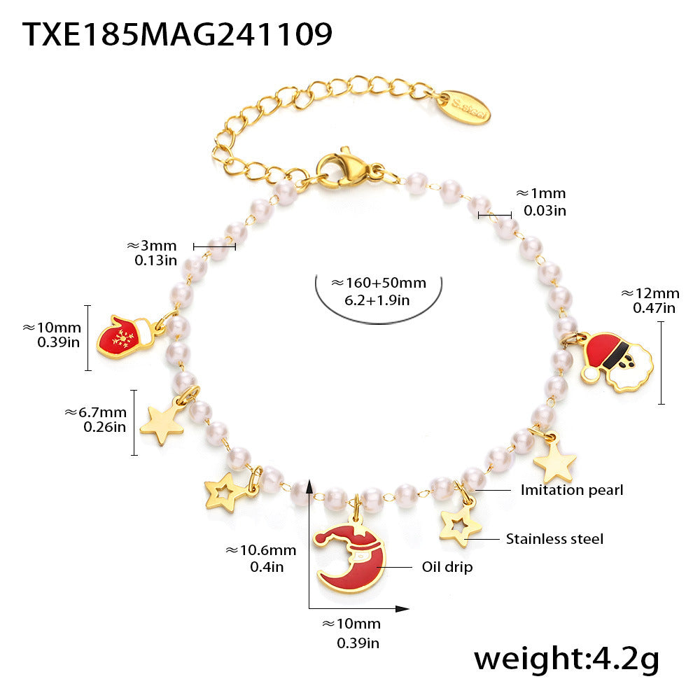 Christmas Jewelry For Gift Stainless Steel Bracelet