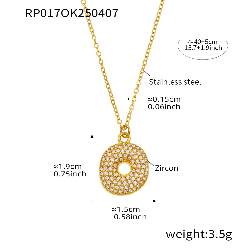 A-Z Alphabet Zircon Pendant Necklace – 18K Gold Hip-Hop Jewelry for Men & Women