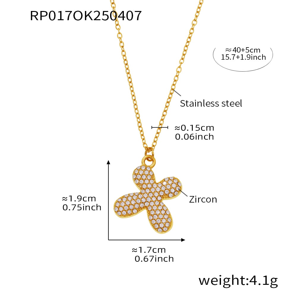 A-Z Alphabet Zircon Pendant Necklace – 18K Gold Hip-Hop Jewelry for Men & Women