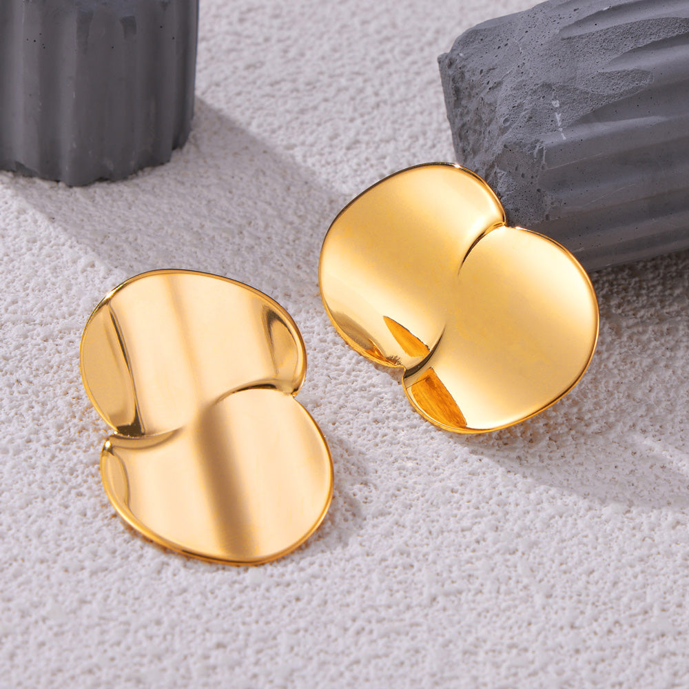 Double Layer Water Droplet Splicing Earrings