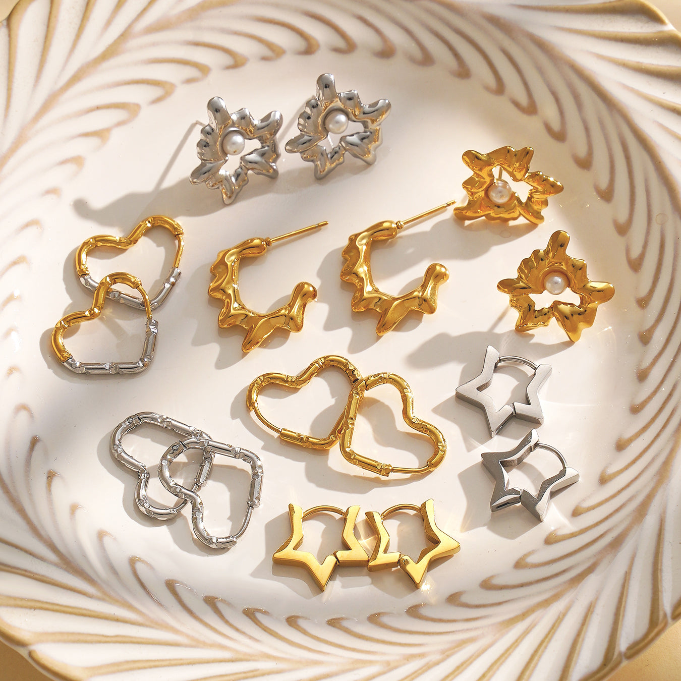 Heart Stainless Steel Earrings
