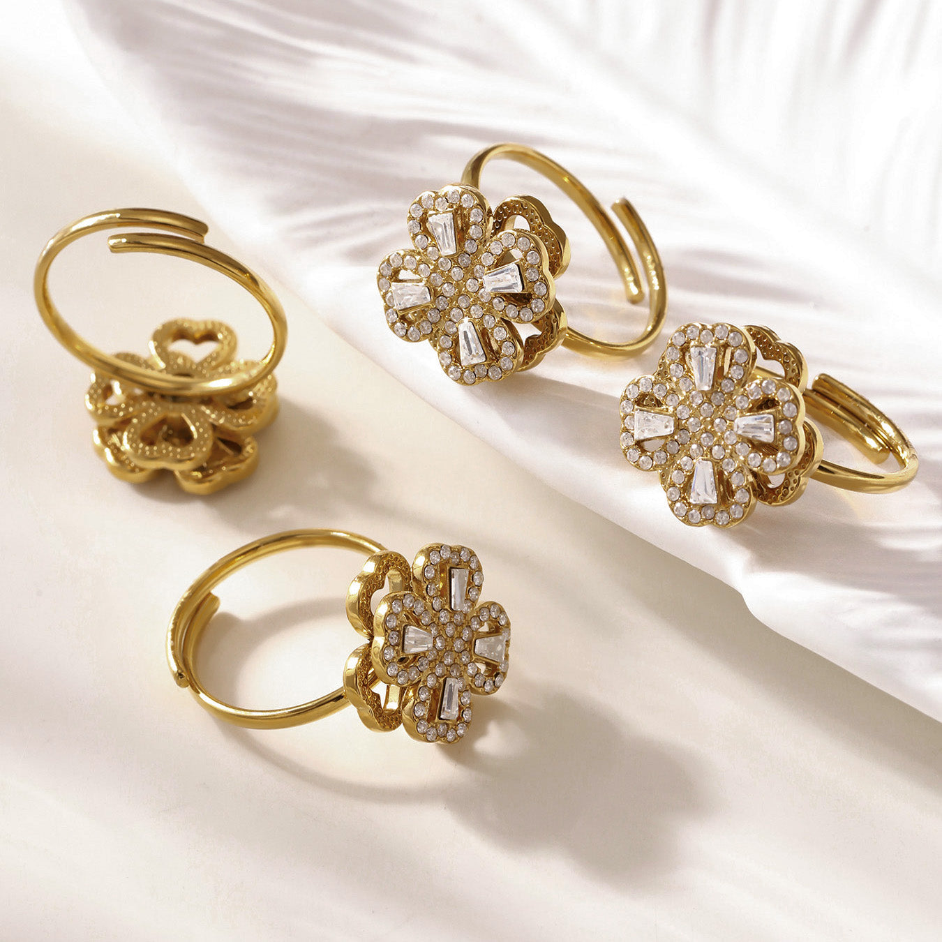 Zircon Flower Ring
