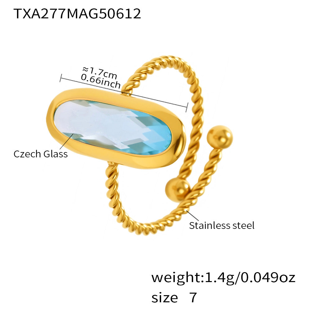 Stainless steel sea glass bracelet with Czech glass and detailed weight/size specs
