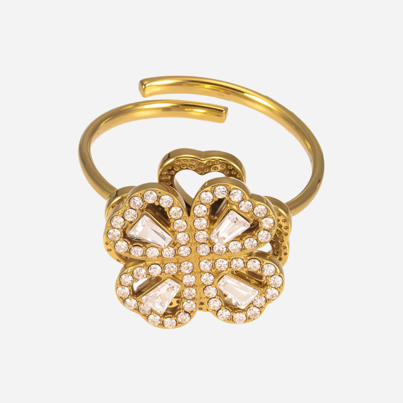 Zircon Flower Ring