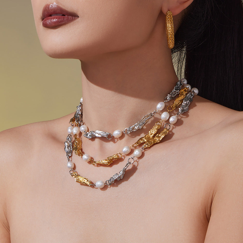 Declaration of Independence Heavy Shaped Pearl Necklace