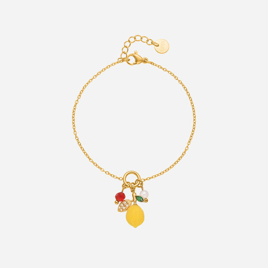 Amalfi Bloom Pearl Bracelet | Stainless Steel Resin Zircon Jewelry