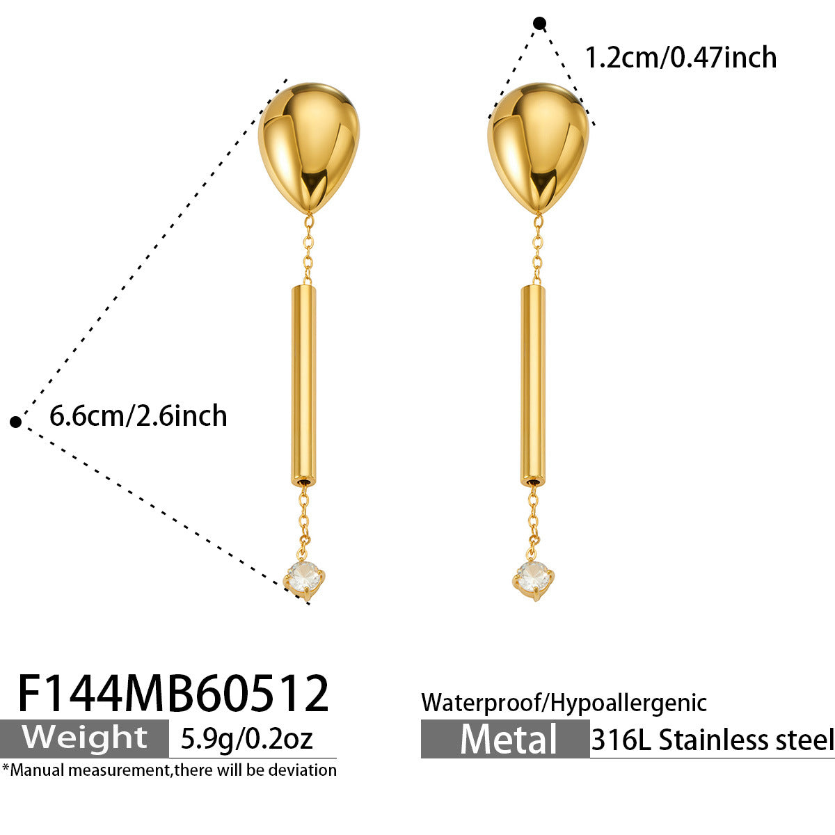 Elegant 18K Gold Plated Earrings - Coastal Elegant Romantic Waterproof Jewelry | Endures Forever - Gift for Her - Detail 9