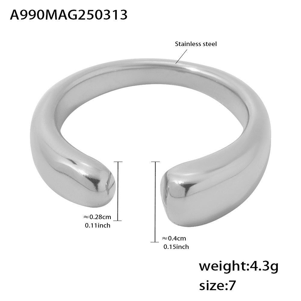 Modern Open Arc Ring