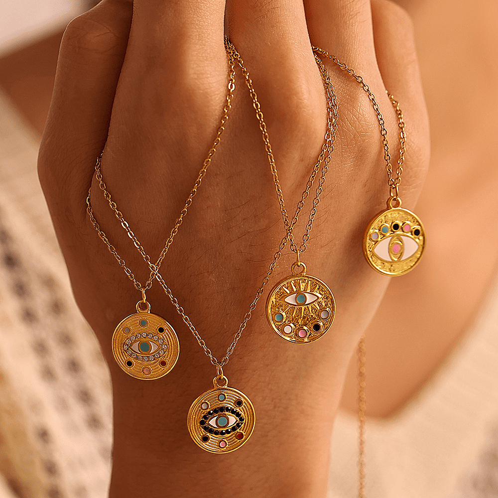 Guardian Eye Cubic Zirconia Chain Necklace