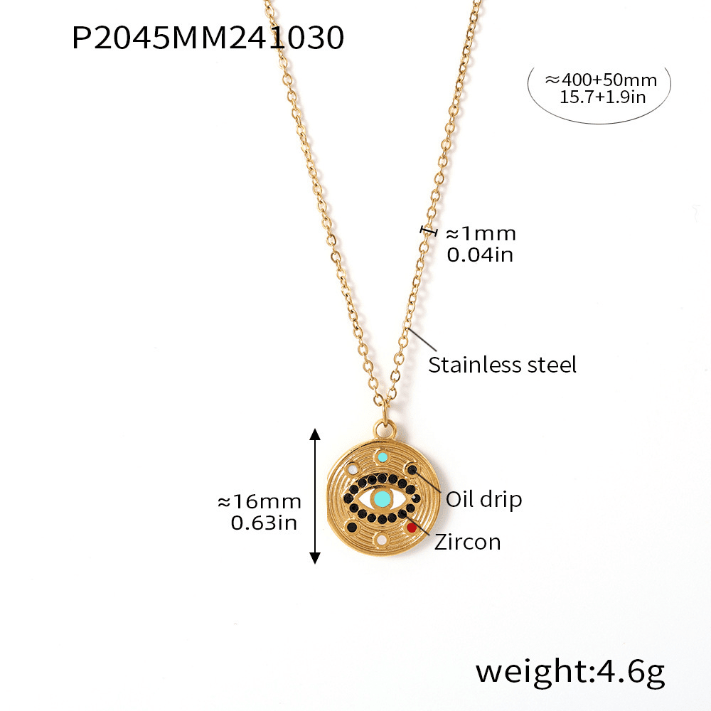 Guardian Eye Cubic Zirconia Chain Necklace