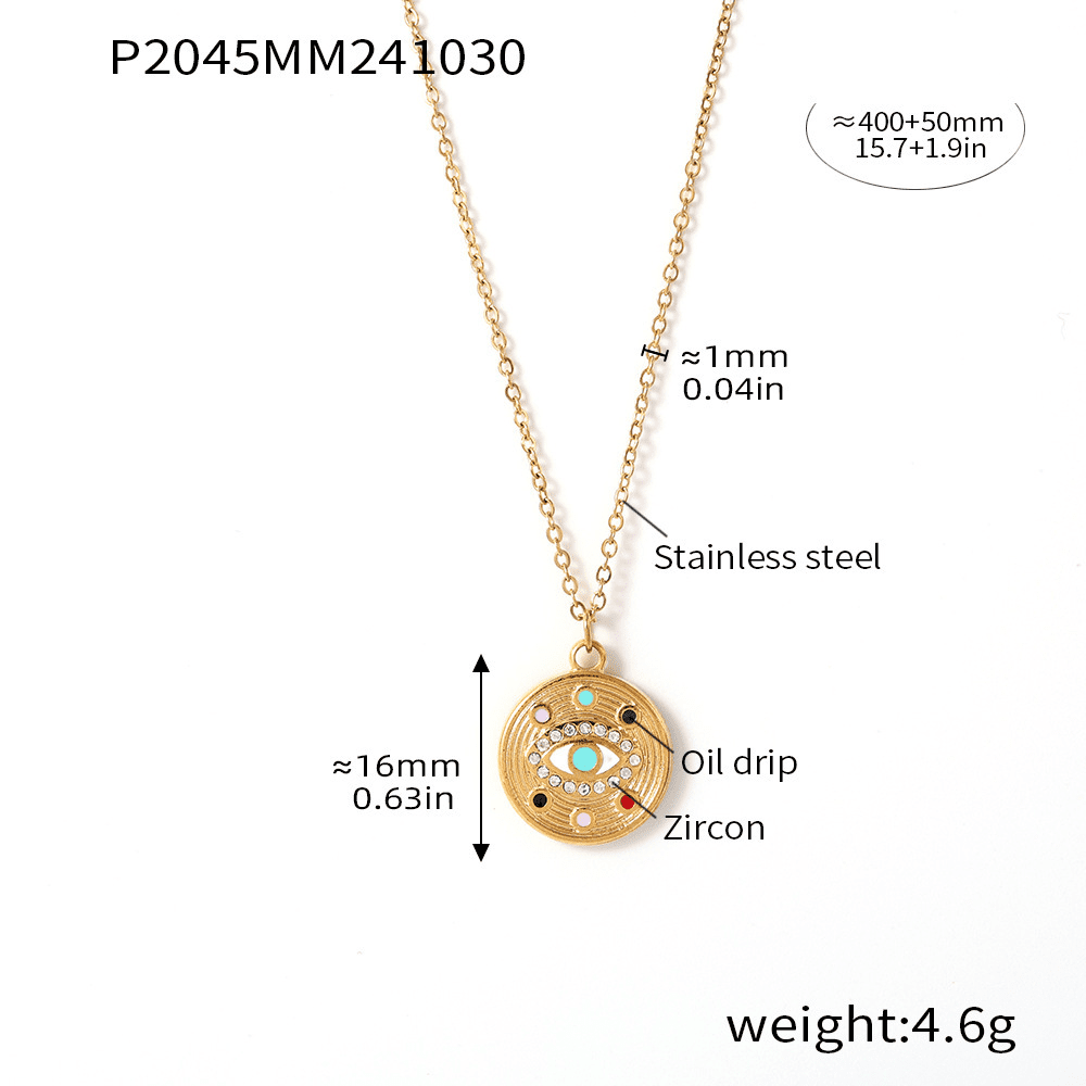 Guardian Eye Cubic Zirconia Chain Necklace