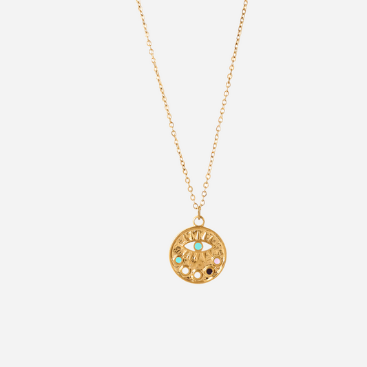 Guardian Eye Cubic Zirconia Chain Necklace