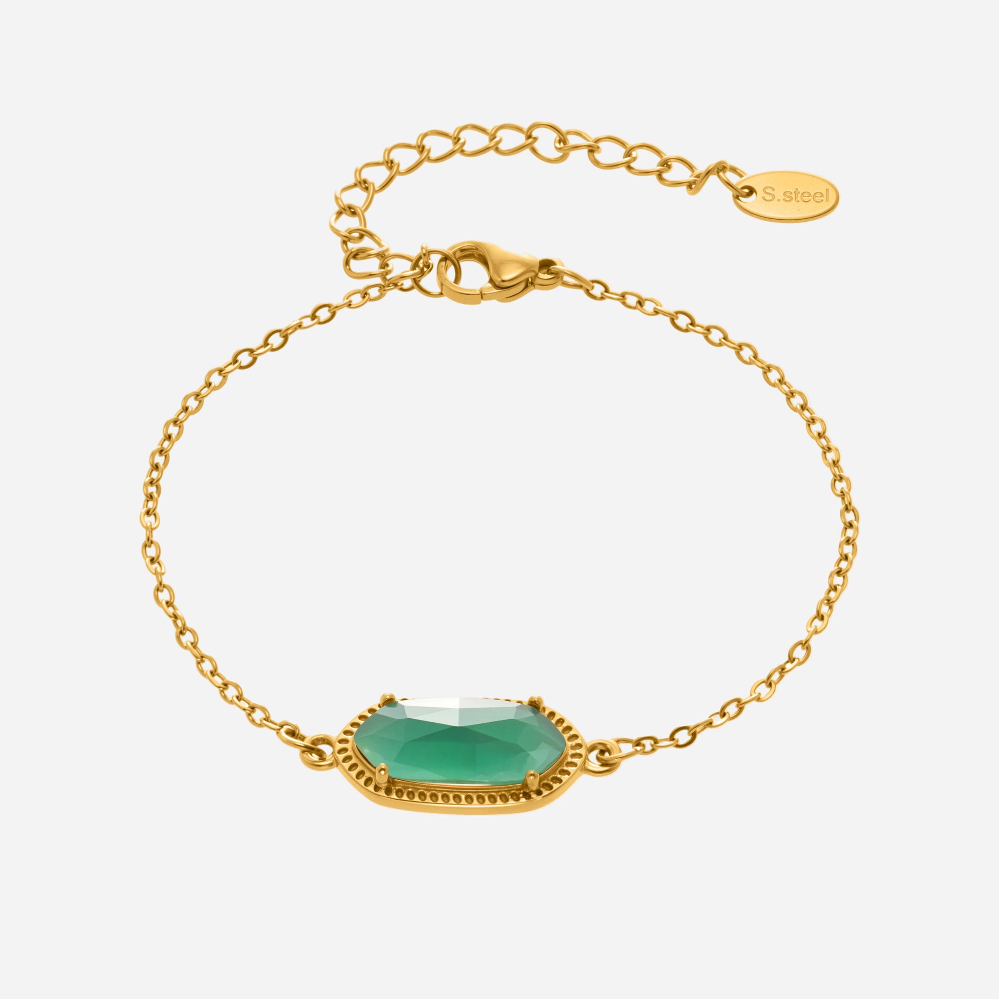Sunset Flow Gemstone Bracelet – waterproof stainless steel jewelry