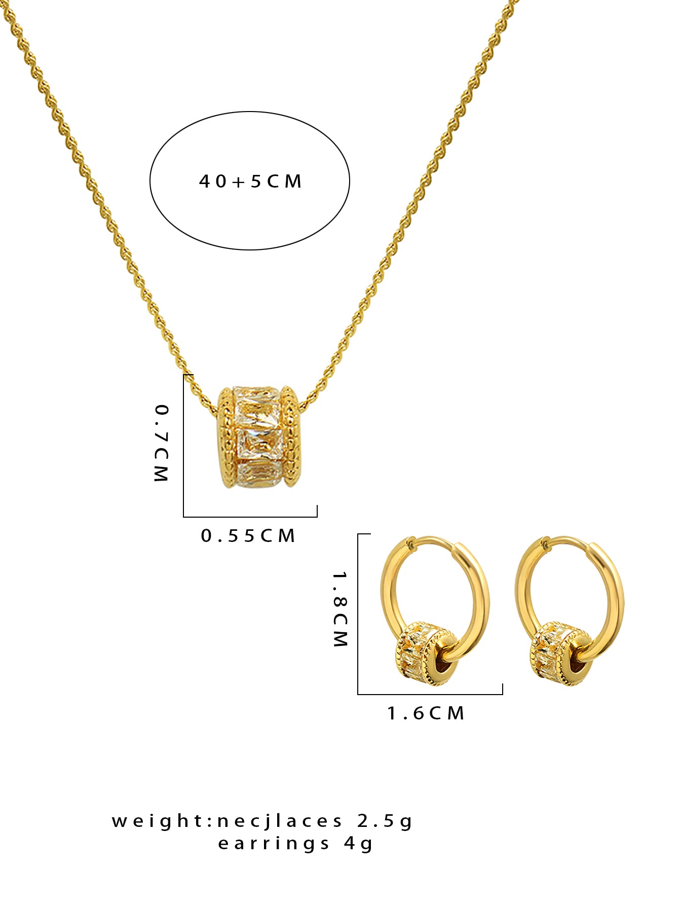 Geometric Diamond Jewelry Set