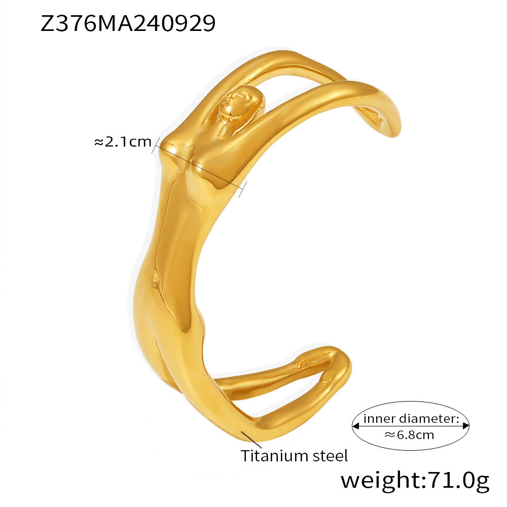 Size guide for European Ridged Cuff Bangle – 18K gold tennis bracelet dimensions