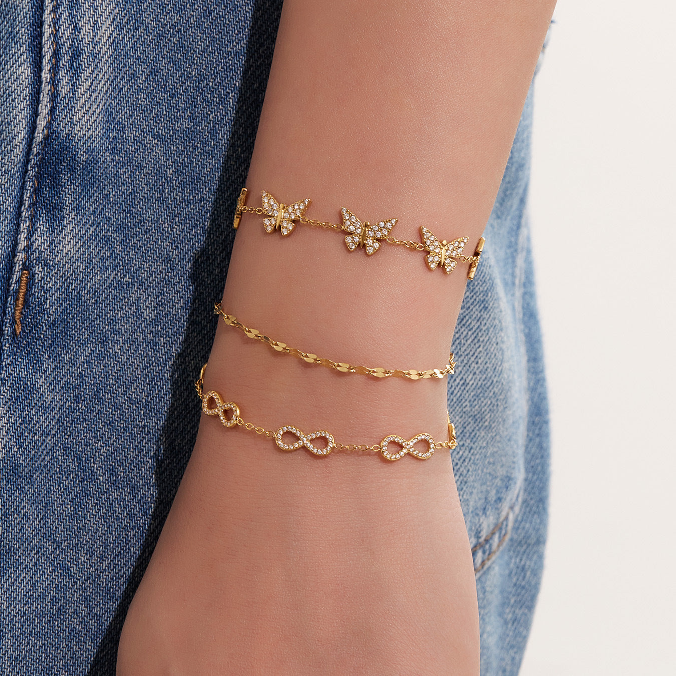 Number 8 Stainless Steel Bracelet With Zircon