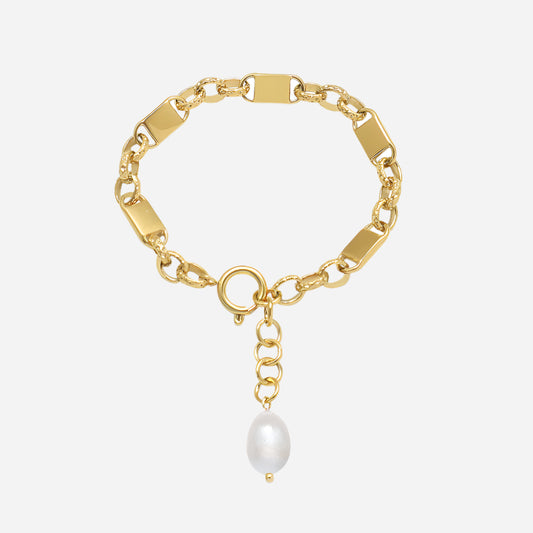 18k Gold Freshwater Pearl Bracelet For Women