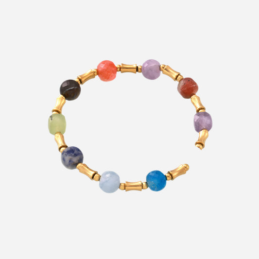 Color Dopamine Natural Stone Beaded Bracelet